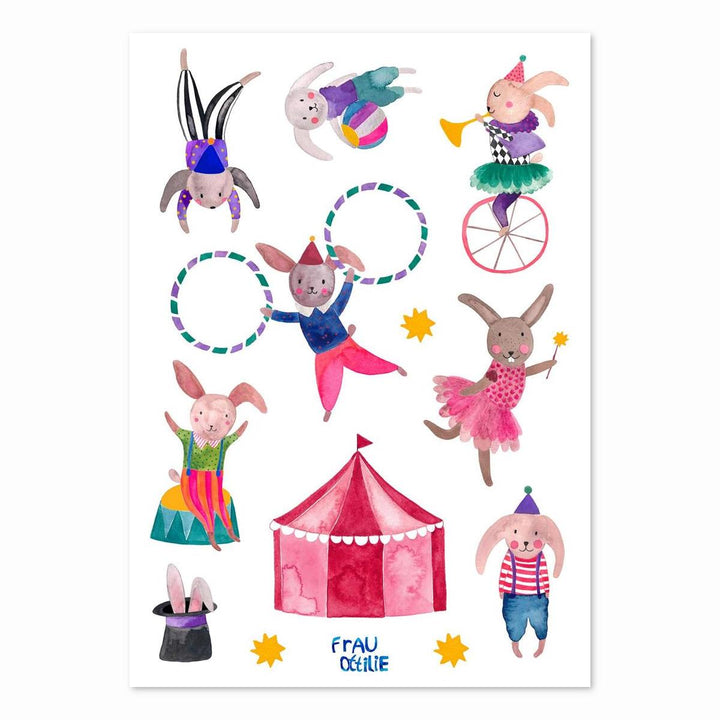Kindertattoos *Hasen im Zirkus*