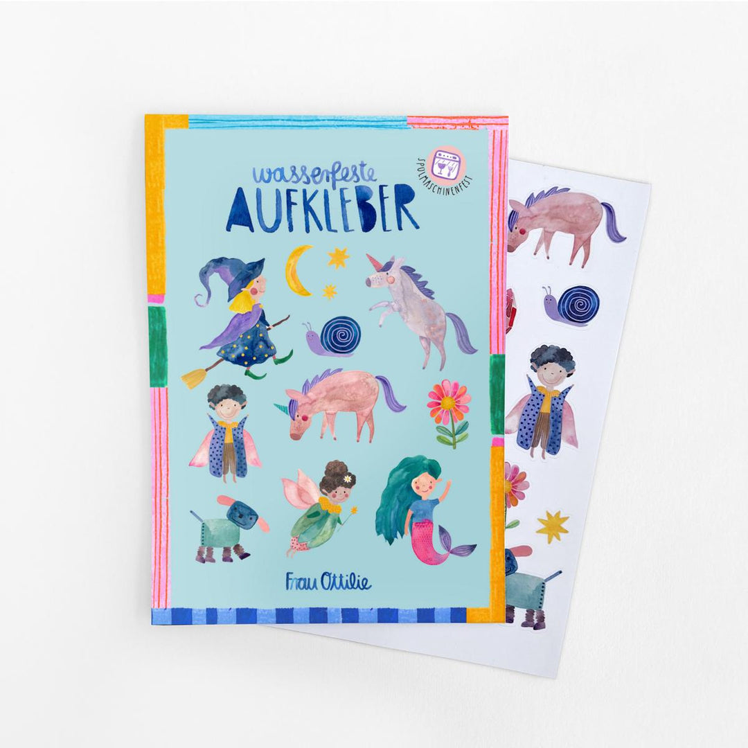 Spülmaschinenenfeste Sticker *Einhörner, Hexen, Feen & Co*