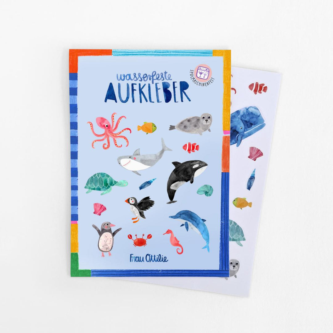Spülmaschinenenfeste Sticker *Meerestiere*