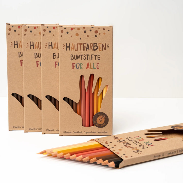 12 Hautfarben-Buntstifte